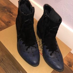 Black Western-Style Booties